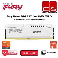 Kingston FURY Beast DDR5 CL36 White AMD EXPO Desktop Gaming Memory RAM - 5200MHz/5600MHz/6000MHz