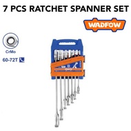 [ WADFOW ] (WSP4207) 7PCS Ratchet Spanner Set | 8–19mm | CrMo | 72T Quick Ratchet