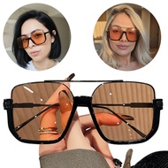 Women's sunglasses, square UV protection, blogger style - retro square trend, luxurious blogger styl