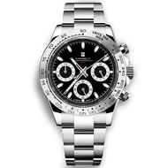 Corgeut 39mm Watch Quartz for Men Luxury Chronograph Fashion Sapphire Trendy Stylish Sports Mens Ste