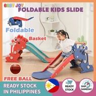 Foldable Slide For Kids With Basketball Frame Indoor Slide For Baby Playground Dinosaurs Kids Slide