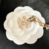 Chanel雙C鑲鑽項鍊_fQGvg