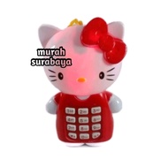 Mainan Anak Phone Hello Kitty Ada Suara Dan Lampu 3687 Murah Menggunakan Baterai | Mainan Anak Telep