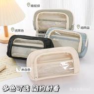 Transparent Transparent Canvas Large-Capacity Pencil Case  Japanese Large-Capacity Simple High-