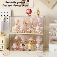 Double Layered Display Cabinet Transparent Box Detachable Partition Lego Display Box Blind Box Storage Dustproof Acrylic Doll Display Rack