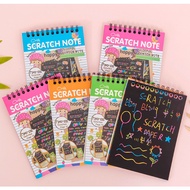 Rainbow Scratch Notebook Colorful Kids DIY Activity Craftbook Buku Warna Lukisan Kanak Kanak