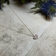 925純銀 海洋之心 愛心項鍊 天然鋯石