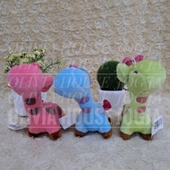 GANTUNGAN HIJAU Pink Giraffe Keychain Green Giraffe Keychain Blue Giraffe Keychain