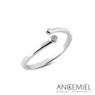 Angemiel Fortuna Real Diamond Ring/Tail Ring Heart (Silver)