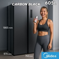 Midea Refrigerator 480L 570L 605L – Inverter Fridge Auto De-Frost Energy Saving 10-Year Compressor W