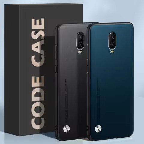 Luxury PU Leather Case For OnePlus 6T Back Cover Matte Silicone Shockproof Full Protection Phone Cas