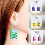Thai Shop Bank Account Book Earrings Super Trendy Dessert Cute Beautiful Fashion 90s Snack Bag