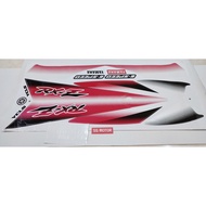 MERAH OLD RXZ BODY STICKER. YAMAHA RXZ MILE BODY STRIPING IN RED-BLACK (CODE 9 RED)