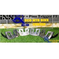 IXS Spare Parts Helmets Visor + Pins Trigger FF
