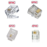 RJ-11 6P2C 6P4C 6P6C 4P4C Telephone Connector Crystal Head