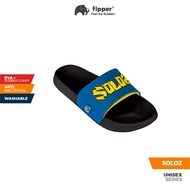 Fipper X Soloz Limited Edition Slip On in Black / Blue (Snorkel) / Yellow + Exclusive Drawstring Bag