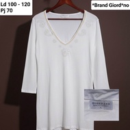 ATASAN KAOS RAJUT KEPANG KETUPAT RIB LIDI IMPORT THRIFT PL [ Violetta Thrift ]