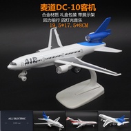 Mô Hình Máy Bay Kim Loại 22Cm Dc-10 Boeing 727 McDonnell Douglas Mô Hình Airbus Đồ Chơi Trẻ Em 4 Nhạ