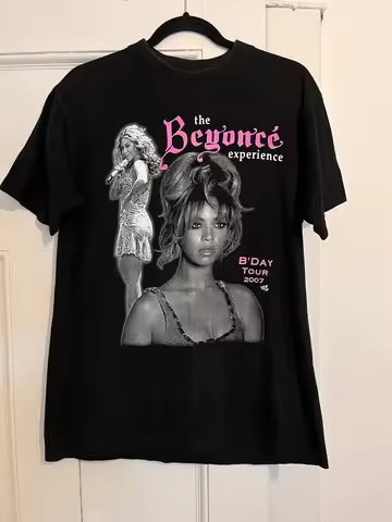 Beyonce 2007 Double Sided Tour Shirt, Bday The Beyonce Experience Tour W00077