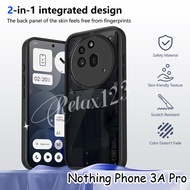 Nothing Phone 3A Pro 5G 2025 New Luxury Simple Black Matte Clear Lens protection Cover For Nothing P