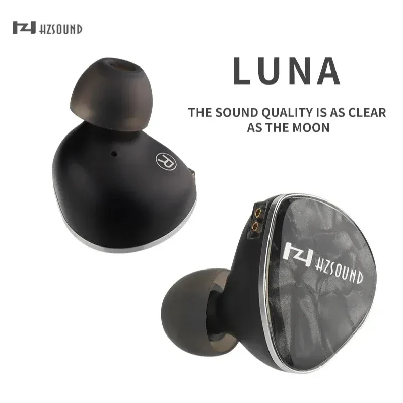 HZSOUND LUNA Earphones with 0.78 2 Pin 3.5/4.4mm Replaceable Plugs Hi-Fi Audio IEMs