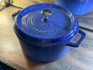 Staub la cocotte 24cm 鑄鐵鍋 藍色