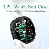 TPU Plating Case For Samsung Watch 6 7 8 FE 40mm 44mm 47mm Screen Protector Accessories Watch Cases 