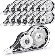 JEFURE 12 Pcs Correction Tape, 39.37 Ft White Wrong Out Tear-Resistant Bulk, Instant Corrections Eas