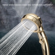 Water Saving 3-Spray Setting Handhled Shower Head High Pressure Pause Function
