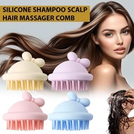 Silicone Massage Shampoo Brush, Little Red Cap Shampoo And Dry Brush, Dual-use 4 Colors Brush N5N2