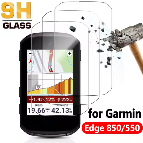 1/3/5PCS Tempered Glass Screen Protectors for Garmin Edge 850/550 GPS Cycling Computer Cover 9H Hard