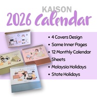 #02 KAISON Table Desk Calendar 2026 / Malaysia Holidays Date / Students