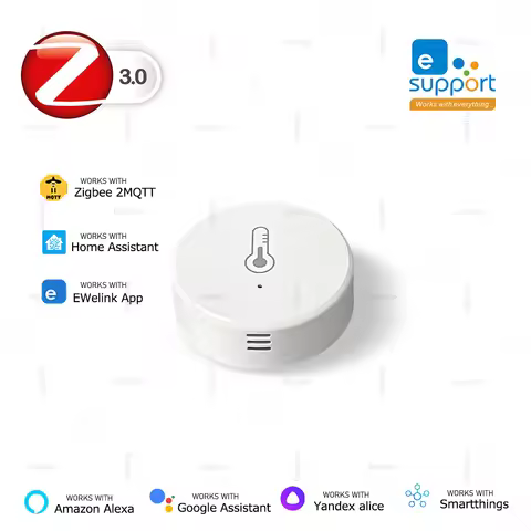ZigBee Temperature And Humidity Sensor Remote Monitoring Hygrometer,For Ewelink Zigbee Gateway Alexa