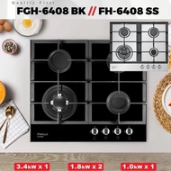 Firenzzi FGH-6408BK // FH-6408SS 4 Burner Premium Cooker Hobs