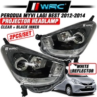 WRC Myvi Lagi Best 2012 - 2014 Projector Headlamp ( Clear + Black )