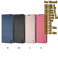 Pu Leather Flip Cover Xiaomi Mi Mix 2/2s/Max 2/Max3/Note 3/Note10/Mi Play Stand Slot Phone Shell Back Case