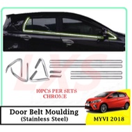 MYVI 18' CAR WINDOW MOULDING CHROME TRIM 10PCS