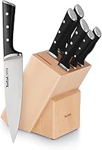 Tefal Ice Force K232S714 8-Piece Kitchen Knife Block + 6 Knives + Scissors, German Stainless Steel B