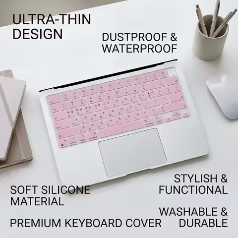 Korean Language Keyboard Skin for MacBook Neo 13 Inch with Touch ID A18 A3404 Pro US Key Silicone Ke