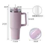 40oz 1200ML แก้วสแตนเลสเก็บความเย็น/ร้อน แก้วมีหูจับ แก้วเก็บอุณหภูมิ 1200ml แก้วขนาดใหญ่