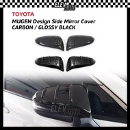 Toyota Series MUGEN Carbon Side Mirror Cover Corolla Cross Hilux Revo Rogue Rocco Fortuner Harrier Innova Accessories