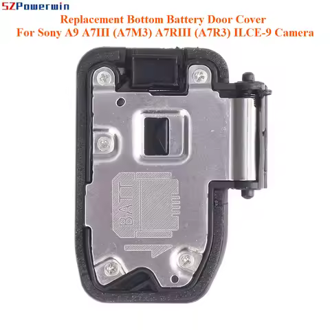 Replacement Bottom Battery Door Cover for Sony A9 A7III (A7M3) A7RIII (A7R3) ILCE-9 Camera (Black Pl