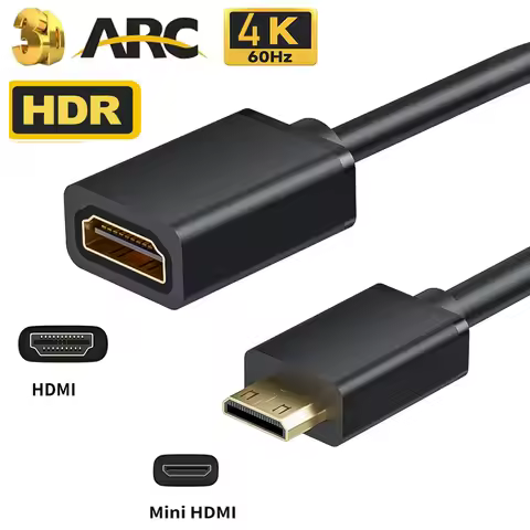 Mini HDMI Cable 4K 60Hz HDmatters HDMI 2.0 Mini HDMI to HDMI Cable Adapter Converter for Tablet Camc