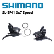 《Baijia Yipin》 Shimano Tourney EF41 Shifter Lever 3x7 Speed 3 7 For MTB Bike Left Right Shift Mountain Bicycle Trigger SL-EF41
