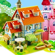 Paper House Paper Foam Puzzle 3D Paper House Children's Educational Toy Puzzle 3D House DIY