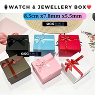 🔵New Jewelry Gift Box Plain Paper Watches Box Ribbon Paper Box Display Box Kotak Jam Tangan 手表纸盒