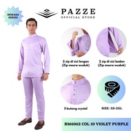 VIOLET PURPLE BAJU MELAYU MODERN SLIMFIT | DUALZIP | SET TUNANG NIKAH