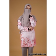 Jersey Muslimah Pink Kimyra Floria Tshirt Woman Muslimah Jersey Baju Jersey Muslimah Baju Muslimah Jersey Murah Long Sleeve Plus Size Baju Muslimah Microfiber Baju Muslimah Loose
