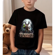 99 Nights in The Forest Game Kids T-Shirt for Boys and Girls, Cartoon Print, Casual Short Sleeve Shi