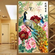 HH286 Lukisan5dGambar Burung Merak Untuk Dekorasi Rumah
